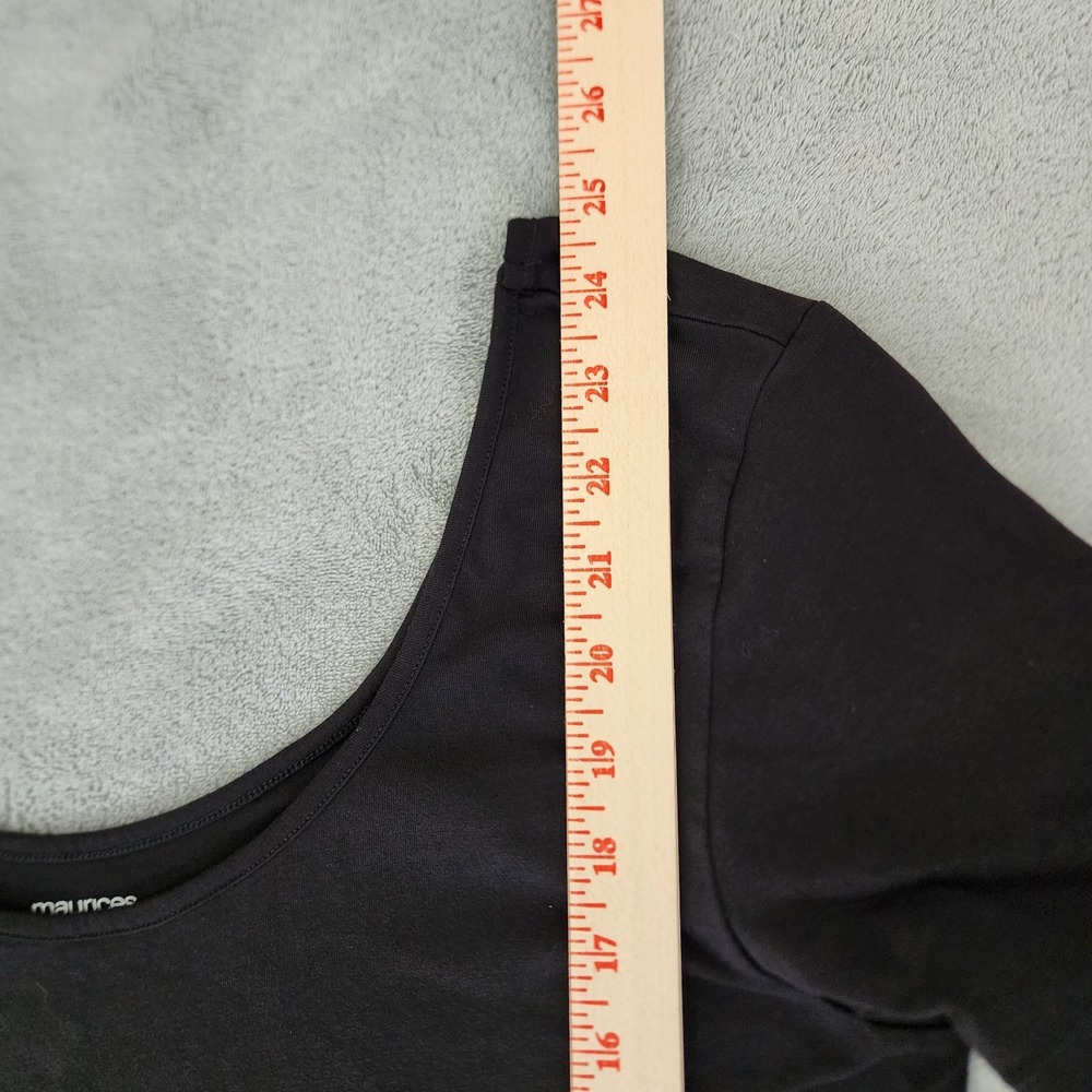 Maurice's Women's Scoop Neck Top Black XXL Short Sleeve - Picture 5 of 6